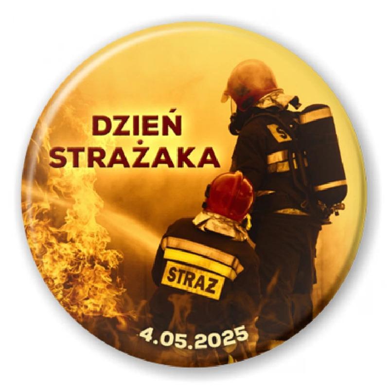 Tło przycisku: List z okazji Dnia Strażaka 2025 roku